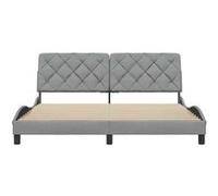 vidaXL Cadre de lit sans matelas gris clair 180x200 cm tissu