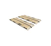 vidaXL Sommiers à lattes 2 pcs 70x200 cm - 28 lattes 7 zones - sans matelas - Beige