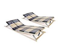 Sommiers à lattes - Top vente® - 2 pcs - 42 lattes 7 zones