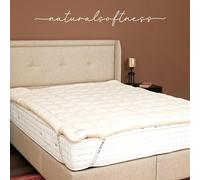 Somnhavn Surmatelas en Laine mérinos Biologique, 100% Laine Naturelle, hypoallergénique, Doux et épais, pour Toutes Les Saisons, Fait à la Main et respectueux de l'environnement, 180x200
