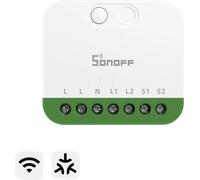 SONOFF MINI DUO（Matter sur WiFi） Interrupteur Intelligent WiFi à 2 Canaux, Compatible Matter, Charge Totale 16A, Compact pour Boîtes Standard, Contrôle à Distance et Automatisé
