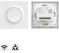 SONOFF Fusion, Orb-MW2(MINI-2GS-E), Interrupteur Lumière Intelligent Matter, 2 canaux, Wi-Fi 2.4GHz, Fil Neutre Requis, Commande à Distance et Vocale, Compatible Alexa/Siri, 10A/canal, 16A/total