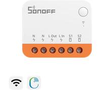 SONOFF MINIR4 Interrupteur Connecté WiFi, 2 Voies Interrupteur Intelligent Micromodule, Mode Détacher le Relais, Contrôle APP, Mini Smart Switch Compatible avec Alexa, Google Home,10A/2200W