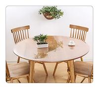 Sonakia Housse De Table Plastique Transparent, Nappe Ronde Imperméable/Anti-brûlure 2mm D'épaisseur, Couverture Protecteur Doux, Nappes PVC Lavable, pour Extérieur, Cuisine, Jardin,60cm/23.5in