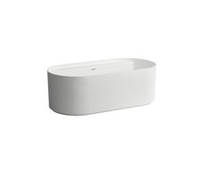 Sonar baignoire îlot en marbond percé 5 tr pr la robi 1600x815mm blanc - LAUFEN H2213420000361