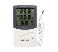 Sonde d'affichage climatique pour lectures intérieures et extérieures, jauge d'humidité de la température LCD avec mémoire minimale pour balcon, bureau et fenêtre, jauge d'humidité extérieure sonde
