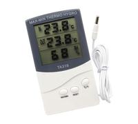 Sonde d'affichage climatique pour lectures intérieures et extérieures, jauge d'humidité de la température LCD avec mémoire minimale pour balcon, bureau et fenêtre, jauge d'humidité extérieure sonde