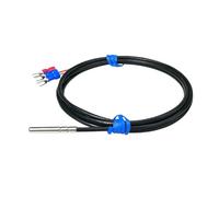 Sonde de capteur température cryogénique RTD PT100 PT1000, -200~260 °C, acier inoxydable étanche 4x30 mm for congélateur, stockage au froid, utilisation industrielle 1 pièce(PT100-8m)