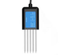 Sonde de sol USB portable pour pH, NPK, humidité, température et conductivité, sonde en acier inoxydable IP68 pour agriculture, jardin, entretien des plantes, noir (B)