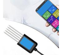 Sonde de sol USB portable pour pH, NPK, humidité, température et conductivité, sonde en acier inoxydable IP68 pour agriculture, jardin, entretien des plantes, noir (D)