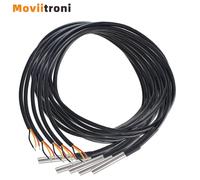 Sonde de température à filetage étanche DS18B20, capteur de température en acier inoxydable, 1/2/3/5 mètres pour Arduino, 1/5 pièces 5m