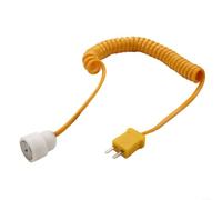 Sonde de température circulaire pour thermocouple de type K - Capteur de roulement industriel haute température pour four à gril CVC - Tête de mesure jaune