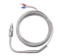 Sonde de température Egt thermocouple de type K pour moteur avec sonde de gaz d'échappement en acier inoxydable pour câble tressé et filetage réglable 1/8 NPT Longueur 100 cm (5 m)