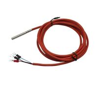 Sonde de température étanche for Thermocouple PT100 6x60mm, 3 fils, capteur élevé avec câble en silicone, 5 pièces(With 5m cable)