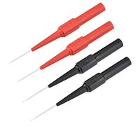 Sonde de Test Automobile, Pinces de Test de Perçage, Sondes d'Essai de Multimètre, Pointes de Touche avec Prise de Banane Isolation pour Multimètres Laboratoires et Électriciens, Rouge, Noir, 4 Pièces