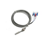 Sonde de thermocouple étanche type K mise à la terre, capteur sonde température PT100 résistance thermique d'extrémité WZPM-201 M8*0.75/M10*1 1/2/3/4/10 M(Pt100 M10x1,Cable length 3 meters)