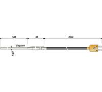 Sonde d'immersion B + B Thermo-Technik 0625 1189-41 -100 à +1000 °C sonde: K étalonné d'usine (sans certificat) 1 pc(s)