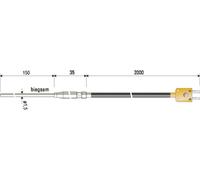 Sonde d'immersion B + B Thermo-Technik 0625 1429-11 -100 à +1000 °C sonde: K étalonné d'usine (sans certificat) 1 pc(s)