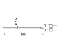 Sonde d'immersion plage de mesure de -200 à 1150°C Greisinger GTF 1200 Type K