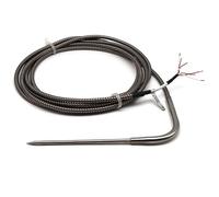 Sonde Pt100 à piquer coudée avec câble PFA/PFA sous flexible inox - SAPC51501FL3 - Longueur utile 150 mm - Inox 316 L 3 fils - Câble 3 m - -50/+250 °C - PROSENSOR