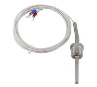 Sonde Pt100 Ohm avec 50 mm de longueur et filetage PT1/2" NPT pour mesure industrielle de la température dans un boîtier en acier inoxydable 304