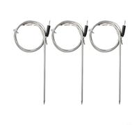 Sonde Remplacement BBQ 3pcs Acier 130cm Résistante | Câble 130cm, métal pour robuste, résistance chaleur, surveillance continue, parfait fumoir long
