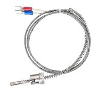 Sonde thermocouple de type J avec capteur à anneau circlip - Câble en acier inoxydable de 1 m pour four, barbecue, surveillance de la température des aliments 0-600 °C
