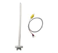 Sonde thermocouple de type K avec tube ovale en céramique, compteur haute température jusqu'à 1 300 °C, thermomètre de four industriel, fil en acier inoxydable, isolation en fibre de verre (300 mm)
