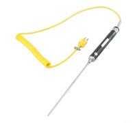 Sonde thermocouple industrielle 500 °C pour four céramique (NR-81539) | Capteur de type K, 500 °C maximum, acier inoxydable, isolé pour poignée, mesure précise pour l'industrie et la maison