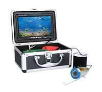 Sondeur de Poisson, Kit de caméra vidéo pêche sous-Marine 7 po Pouces 1000TVL 12 LED PCS Lampe Infrarouge Lumières Vidéo Fish Finder Lake sous Poisson d'eau(IR LED 20M Cable)