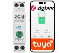 Sone Smart One Relais Zigbee 16A Rail DIN, compteur d’énergie, protections | 63 A en pointe, coupure automatique et Home Assistant via Zigbee2MQTT