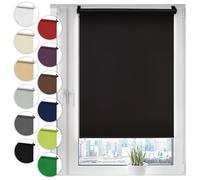 Sonello Store occultant Klemmfix sans percage 115cm x 150cm Noir, Store Enrouleur Opaque pour fenêtres et Portes, Fixation avec ou sans perçage, Kit de Montage Inclus, Protection Solaire