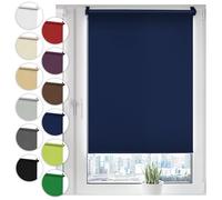 Sonello Store occultant Klemmfix sans percage40cm x 100cm Bleu Foncé, Store Enrouleur Opaque pour fenêtres et Portes, Fixation avec ou sans perçage, Kit de Montage Inclus, Protection Solaire