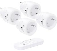 SONERO Kit de prises radio S-RCS104, 1 émetteur, 4 récepteurs, blanc