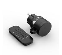 sonero prises radiocommandées avec télécommande, set d'extérieur, 2300 W, 230 V, 1 prise avec télécommande IP44, portée 30 m, économie d'énergie, noir