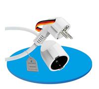 sonero Rallonge de câble d'alimentation, 20 m, Contact de Protection Schuko mâle vers Femelle, rallonge de câble d'alimentation, rallonge de câble, rallonge de Prise, Blanc