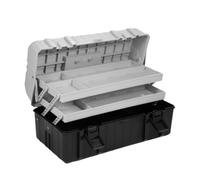 Sonew Boîte à outils à trois couches, coffre à outils portable de haute qualité, design de trou de verrouillage, 15.75 x 8.27 x 7.28 po, avec capacité de roulement élevée