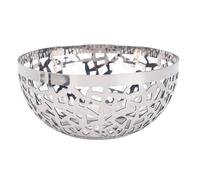 Sonew Bol à Fruits en Acier Inoxydable, Motif Creux, Panier à Fruits Moderne, Support de Comptoir de Cuisine, Grande capacité, Stockage Décoratif de et Légumes (20cm)