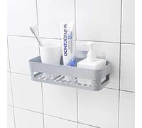 Sonew Caddy de Douche en Plastique, Organisateur D'étagère de Douche Adhésif pour Salle de Bain à la Maison (GREY)