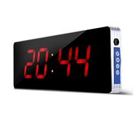 Sonew Dioche 14,2 `` Grande Horloge numérique à Montage Mural, Horloge Murale à Calendrier Moderne d'affichage à LED électrique pour Bureau de Chambre à Coucher(Heure + Minute)