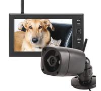 Sonew Ensemble de caméras de Surveillance de sécurité WiFi, Système de caméra IR de sécurité sans Fil, Moniteur de sécurité LCD 7 Pouces, système de Surveillance sans Fil WiFi 4CH (EU)