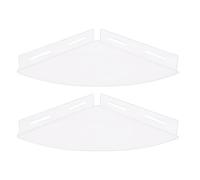 Sonew Étagères Flottantes d'angle en Acrylique Transparent, Support Mural pour Douche, étagère de Rangement pour Salle de Bain, Paquet de 2 (Transparente)