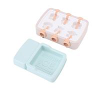 Sonew Fabricant de Crème Glacée de Camion d'animal de Bande Dessinée de Silicone en Plastique Réutilisable Bleu avec des Bâtons pour des Friandises de Bricolage Faites Maison