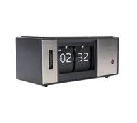 Sonew Horloge Numérique Rétro Rabattable, Horloge de Bureau à Rabat Automatique, Affichage Mécanique Vintage des Chiffres AM/PM, 12 Heures, Fonctionne à Piles avec Lumière Chaude LED pour la