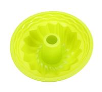 Sonew Moule à Gâteau Rond en Silicone de 9.45 Pouces, Tube cannelé Flexible Antiadhésif, Four à Micro-ondes, Congélateur, Lavable au Lave-vaisselle (GREEN)