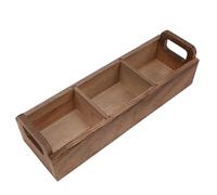 Sonew Sachet de thé et Support en Bois de Pin, Boîte de Rangement à 3 Compartiments pour Sachets de thé, café, Sachets de Sucre avec Deux Poignées pour l'organisation du Comptoir et de la Cuisine