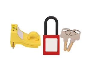 Sonew Serrure de Disjoncteur Miniature Fixe, Cadenas en Nylon de 38 Mm, Kit de Verrouillage d'éTiquette de Verrouillage D'isolation D'alimentation éLectrique