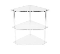 Sonew Table d'appoint d'angle en Acrylique - Table 'appoint Triangulaire à 3 Niveaux pour Salon, Chambre à Coucher, Bureau, Petite 'appoint Transparente Peu Encombrante avec capacité de 30 LB par