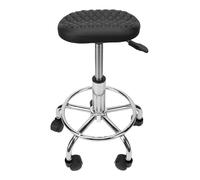 Sonew Tabouret de Pédicure Roulant avec Pivot à 360 Degrés et Siège Réglable en Hauteur pour Salon de Manucure Usage Domestique, Revêtement en Cuir PU, Base ABS Imperméable 46-55 Cm