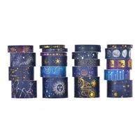 Songdao 20 Rouleaux Washi Tape,Ciel étoilé Ruban Adhésif Papier Décoratif Masking Tape Adhésif Ruban de Masquage en Papier Ruban Washi Décoratif à Motifs Multiples pour la Décoration